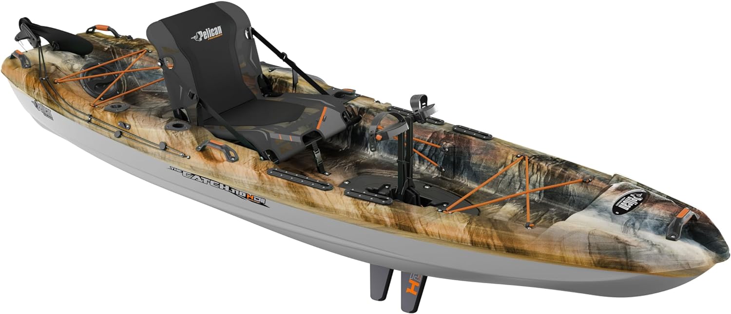 Pelican Catch HDII Premium Angler - Sit-On-Top Fishing Kayak - HyDryve Pedal System & Comfortable Ergocast seat