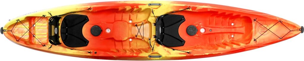 Perception Tribe 13.5 Sit on Top Tandem Kayak for All-Around Fun Large Rear Storage with Tie Downs
