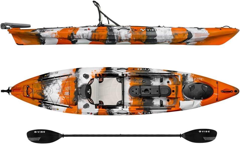 Vibe Kayaks Sea Ghost 130 | 13ft Angler - Single Person, Best Fishing Kayak