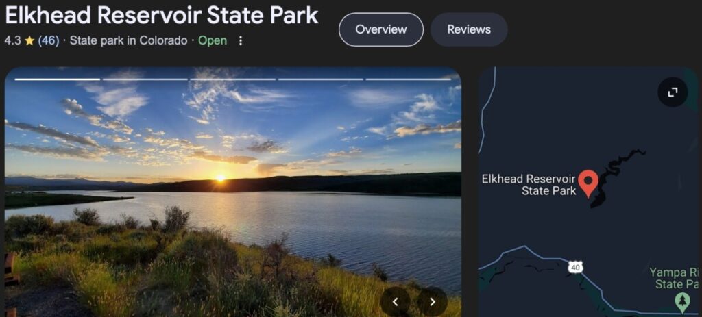 Elkhead Reservoir-best places to kayak in Colorado