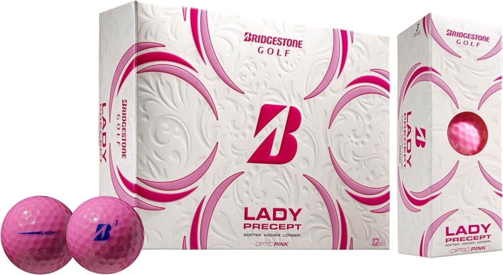 Golf Balls, 2021 Lady Precept Pink, Rubber-best budget golf balls